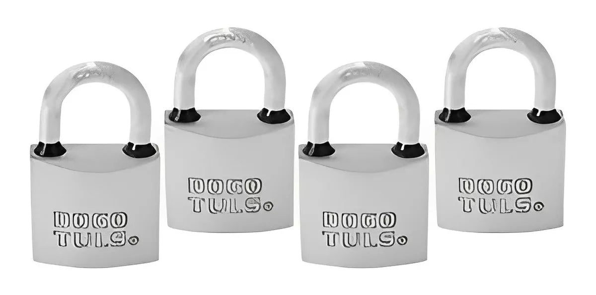 Juego 4 Candados Hierro 38mm Gancho Corto Nivel 5 Dogotuls