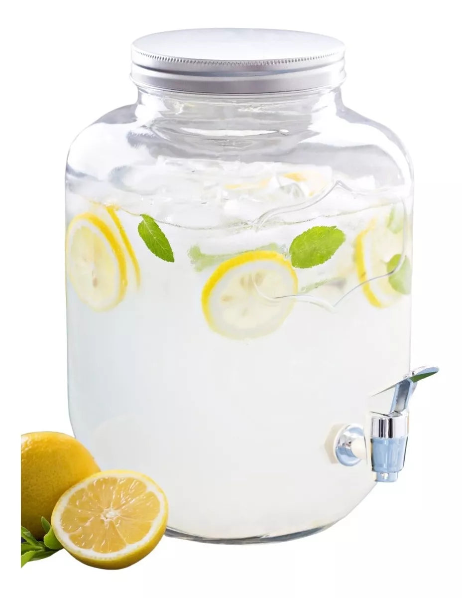 2 Pack Mason Jar Dispensador Bebidas 8 Lt Vitrolero Agua