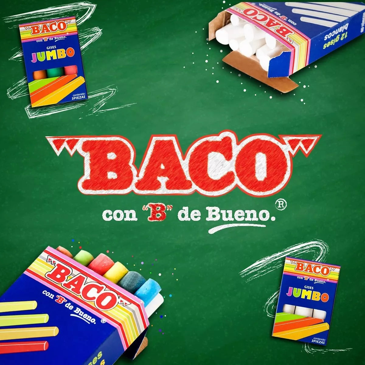 5 Cajas Gises Blancos Moldeados Baco 12 Piezas C/u