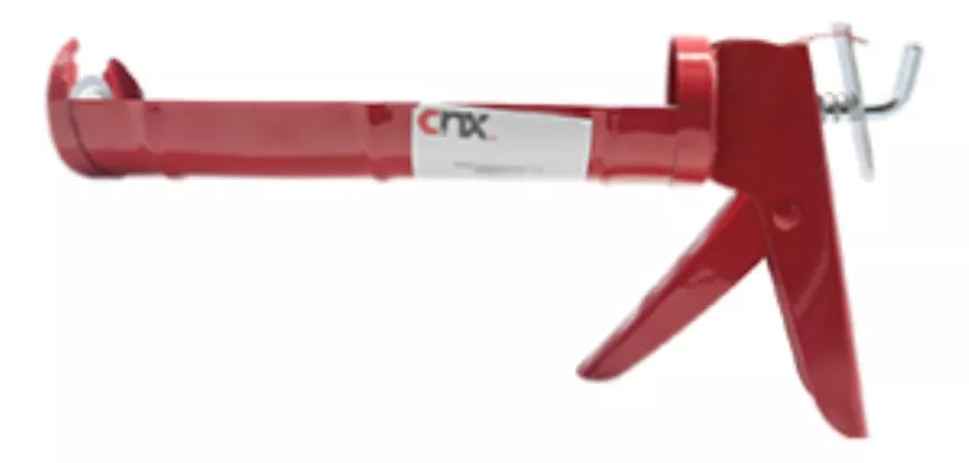 Pistola Calafateadora Cnx Barril Sellador Silicon Color Rojo