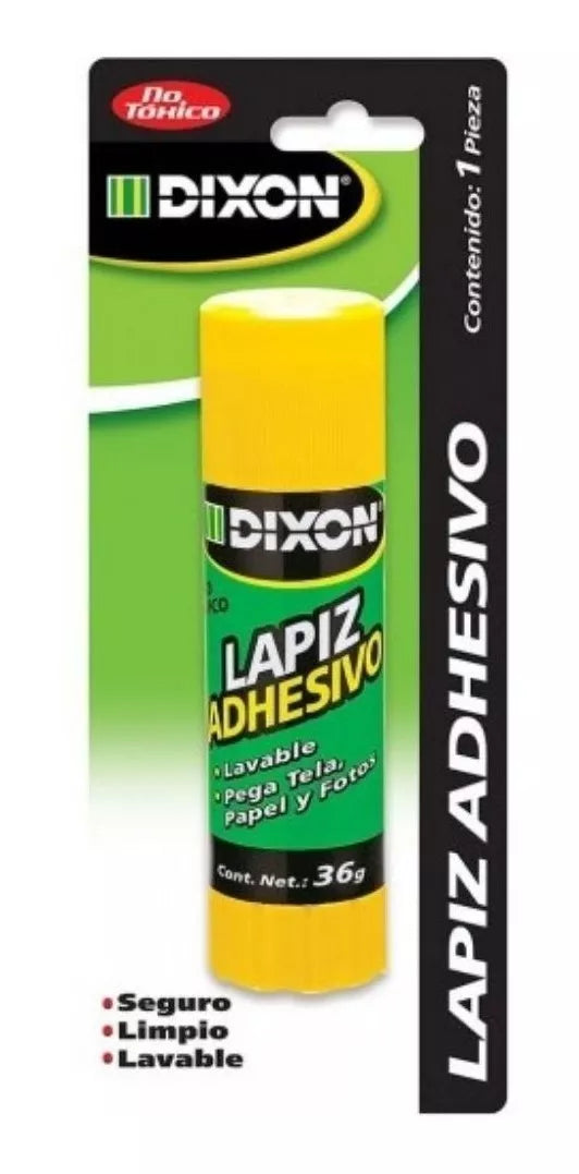 Lápiz Adhesivo Pegamento Barra Blanco Escolar Dixon 36g 1 Pieza