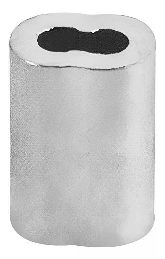 100 Pzs Casquillo Aluminio Doble 1/16 Dogotuls Cable Acero