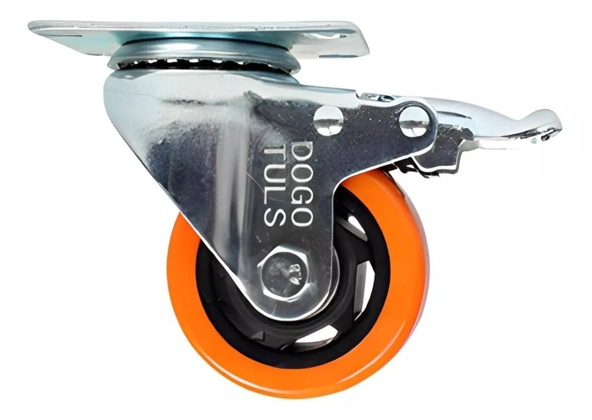 6 Pzs Rodaja Giratoria Pvc Placa Freno Dogotuls Naranja