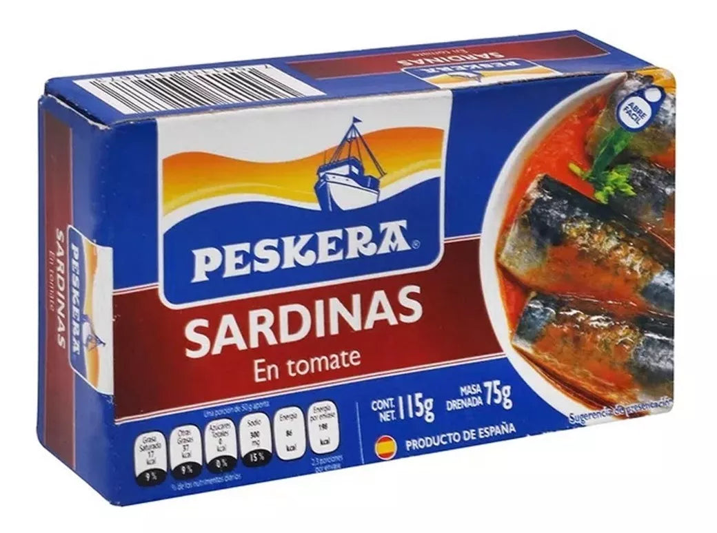 Sardinas En Tomate Peskera Lata 115g