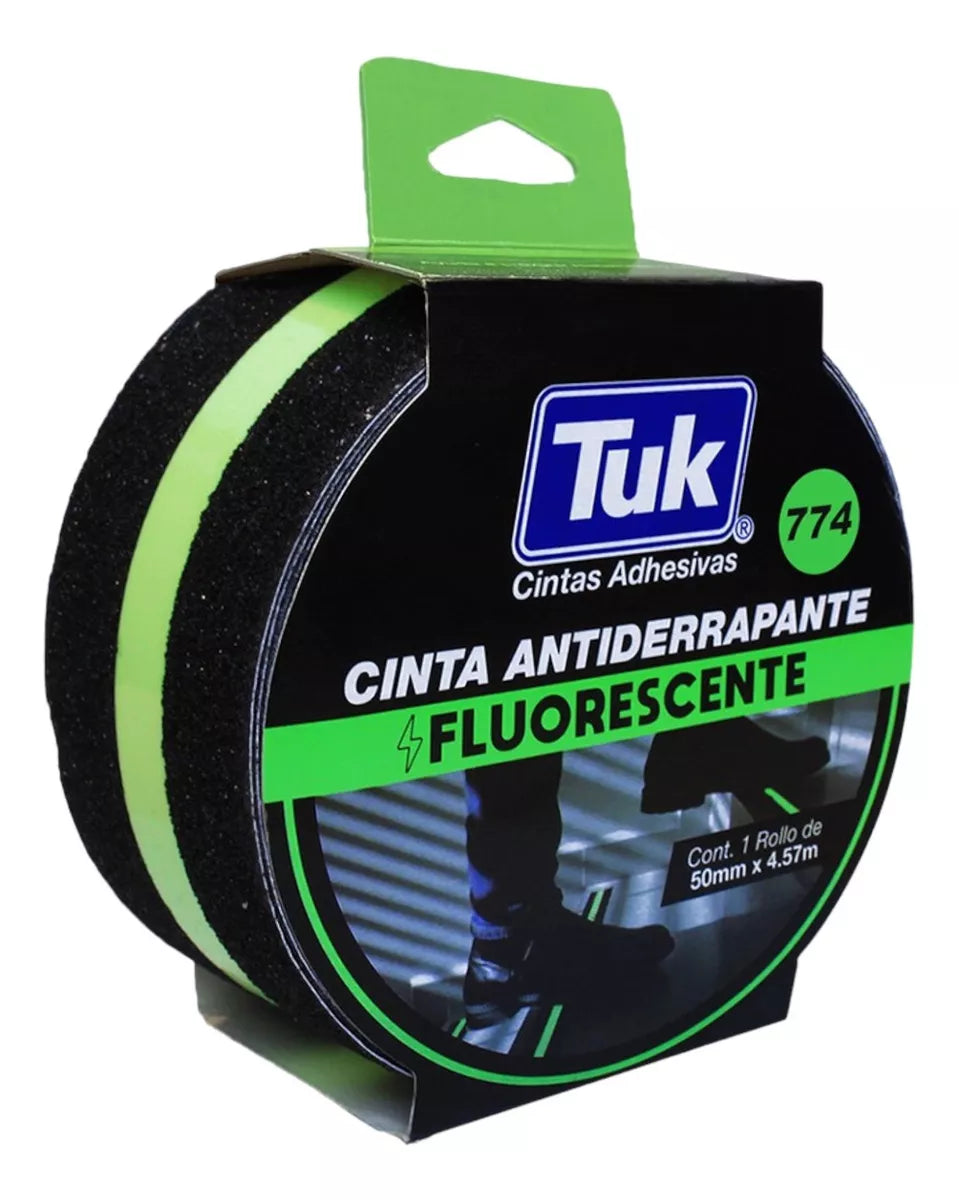 Cinta Antiderrapante Tuk Fluorescente Adhesiva 50 Mm X 4.7 M
