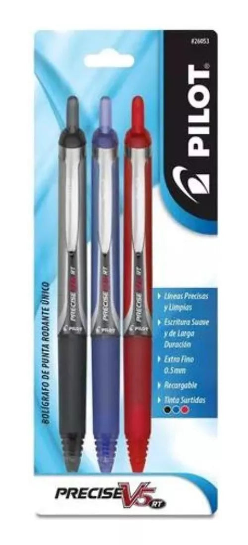 Plumas Retráctiles Pilot Precise V5 Extra Fino 0.5mm