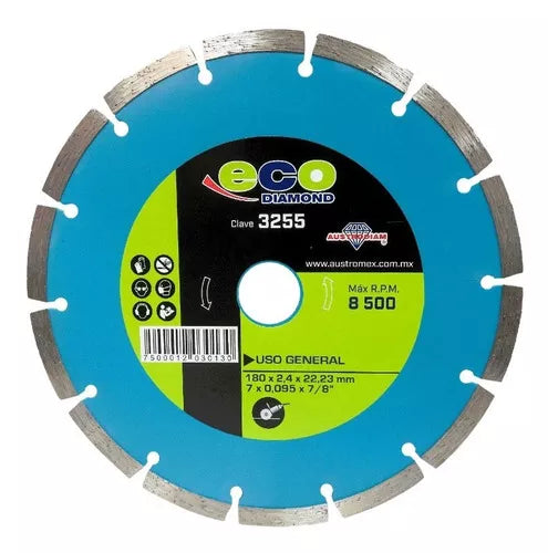 Disco Diamante Corte 3255 Austrodiam 7'' Material Abrasivo