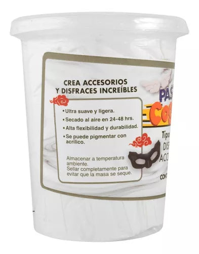 Pasta Moldeable Cosplay Policraft Tipo Espuma Disfraces 400g Color Blanco