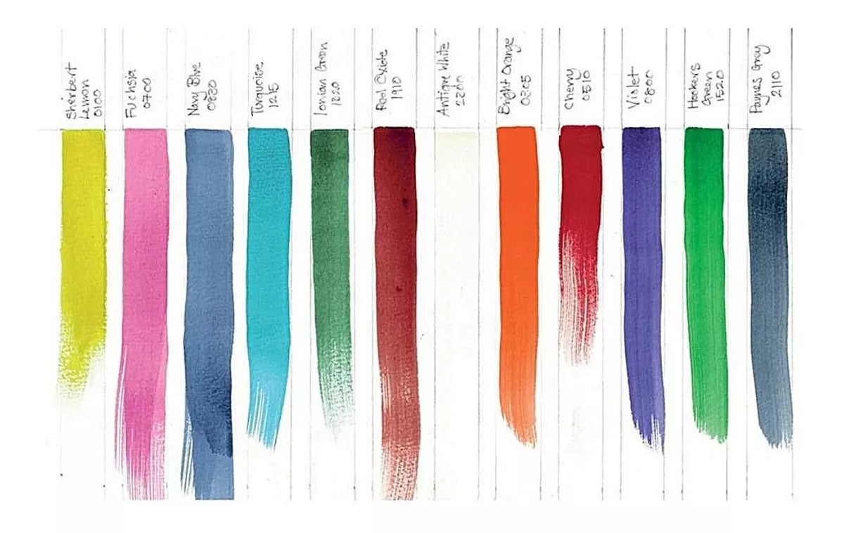 Estuche Acuarela 12 Pastillas Colores Inktense Derwent V2