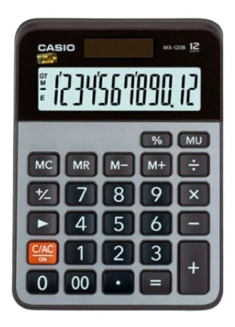 Calculadora Escritorio Casio Mx-120b Gris 12 dígitos Cuadrada