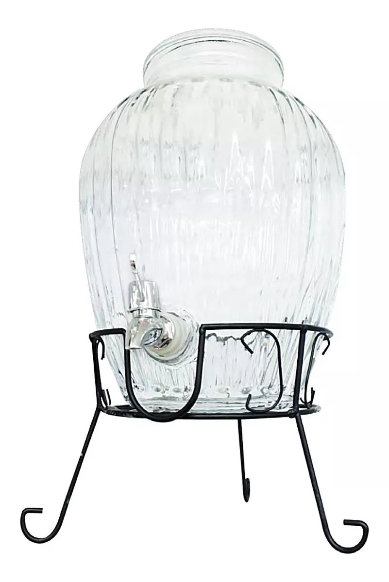 Vitrolero Vidrio Dispensador Mason Bebidas Base Grande 8lts