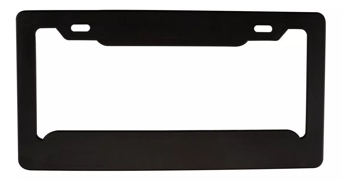 2pz Porta Placa Negro Plástico Universal Auto Carro Marco