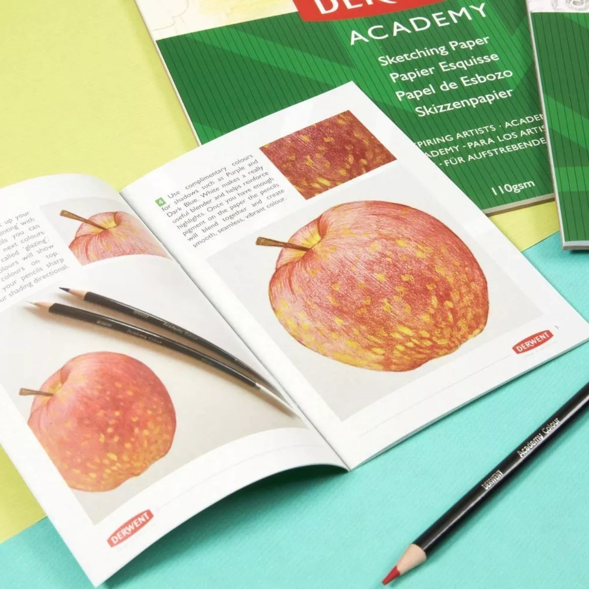 Set Inicio 12 Colores + Block Dibujo + Borradores Derwent