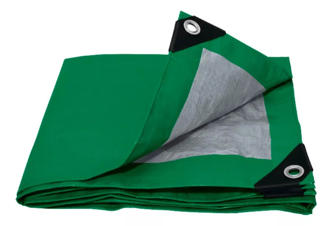 Lona Polietileno 4m X 5m Verde Aksi Reforzada Impermeable
