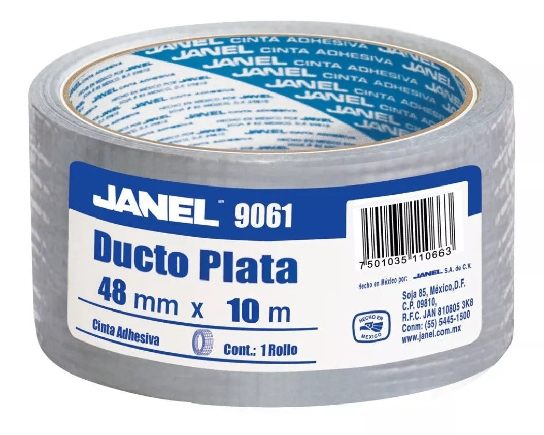 Cinta Adhesiva Ducto Plata Selladora 9061 48mm X 50m Janel