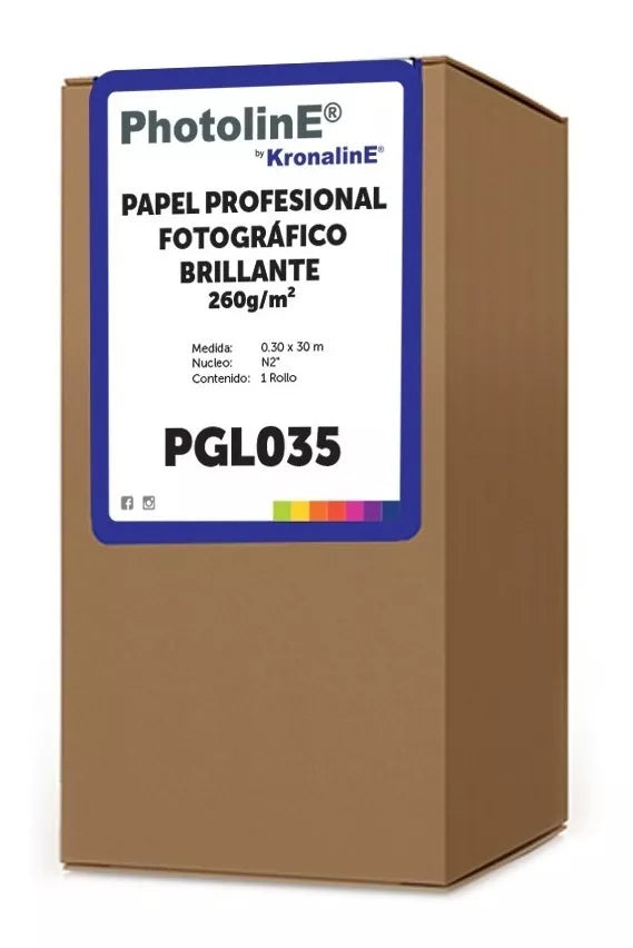 Rollo Papel Pro Fotográfico Brillante 260g Kronaline Pgl035