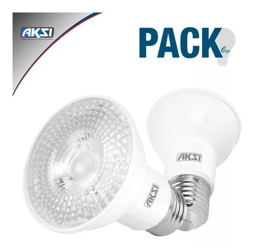 6 Pzs Foco Led Par 20 6w Aksi Luz Blanca 6500k Base E27