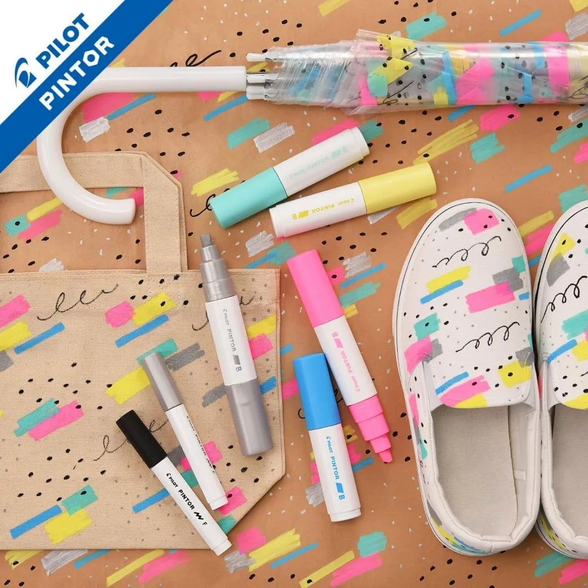 6 Marcadores Creativos Pilot Pintor Punto Extra Fino Colores