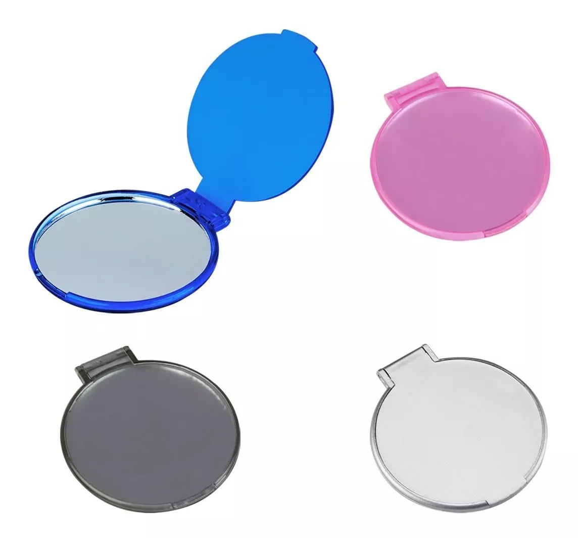 10 Espejos Bolsillo Redondo Maquillaje Belleza Colores Chico