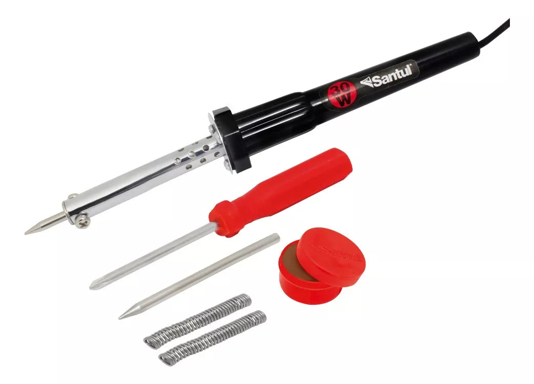 Cautín Tipo Lápiz 30w Santul Soldar Accesorios Punta Laton