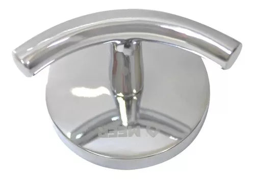 Gancho Doble Para Toalla Cromado Baño Toallero Accesorios Color Plateado