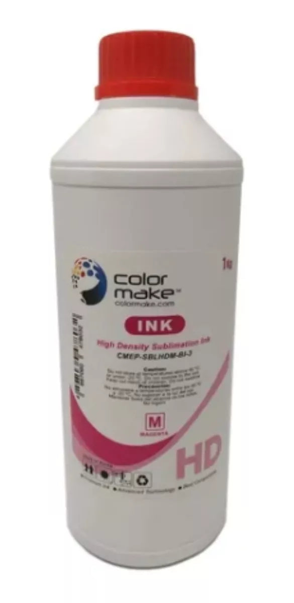 Bote Tinta Sublimar Imprimir Hd 1 Litro Colores Color Make