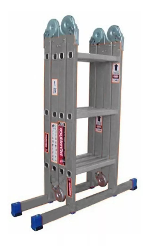 Escalera De Aluminio Multipropósito Peldaños 706633 Gris