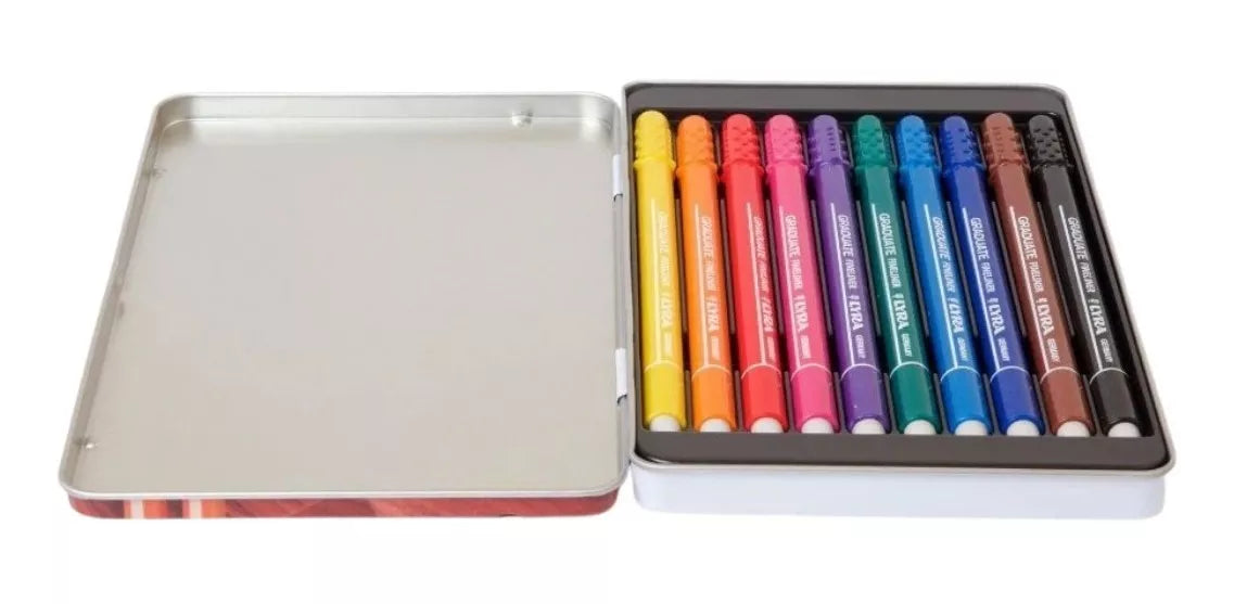 Plumón Rotulador Lyra Graduate Fineliner Marcadores Set 10 Piezas