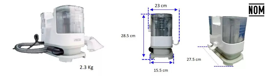 Aspiradora Lavadora Aksi Home Lavtap-450h-ak 1.2L Blanca 110V - Limpieza de Tapicería y Alfombras