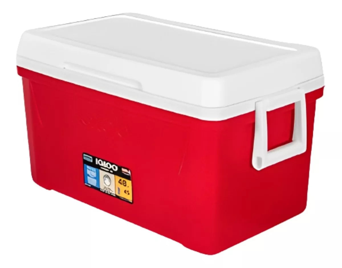 Hielera Laguna IGLOO 48qt 76 Latas 45.42 Litros Rojo