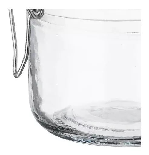 Juego 6 Frascos Especieros Vidrio Brocalitos Tapa Clip 200ml