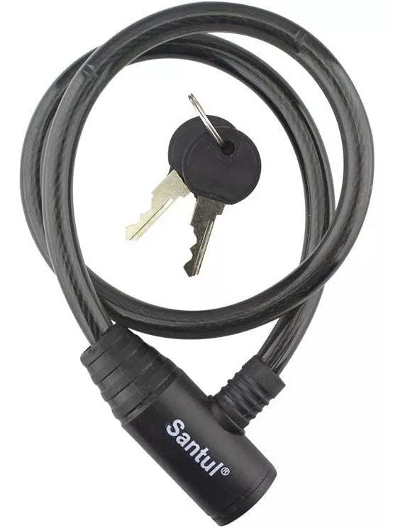 Candado Cable Llave Santul Acero Uso Ligero 65cm Largo