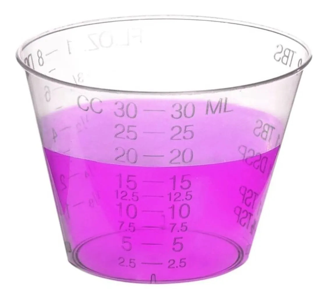 100 Vasos Medicamento Medicina Graduado Medicion 30ml 1oz