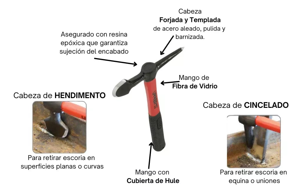 Martillo Soldador Urrea Fibra Vidrio 12'' 12 Oz Resistente