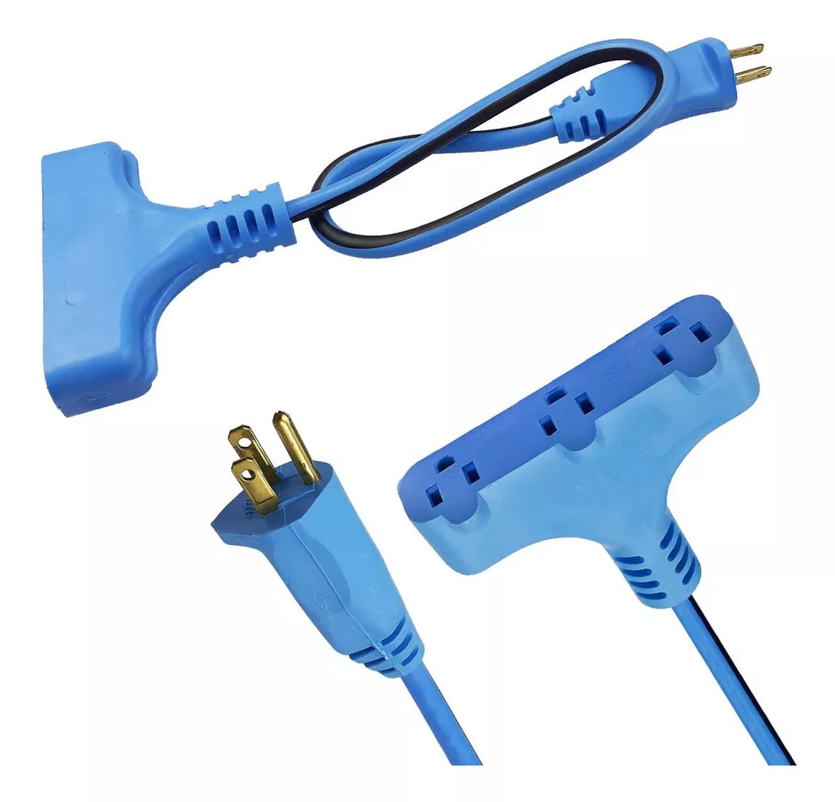 0.6m Extensión Eléctrica Azul Power Block Sanelec 3 Conducto