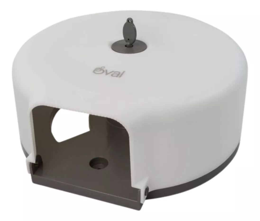 Despachador Papel Higienico Jumbo Oval Blanco Translucido