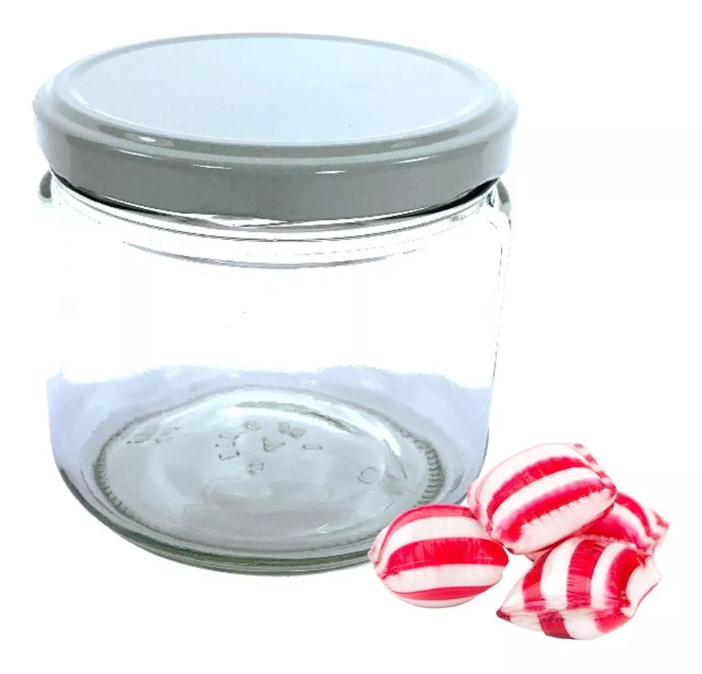 12p Frasco Vidrio 300ml 12oz Recuerdos Dulcero Bautizo Boda