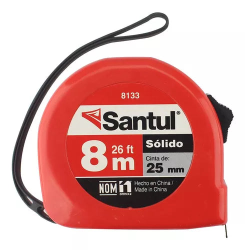 Flexómetro Cinta Métrica Santul 8m X 25mm Medición Sólido