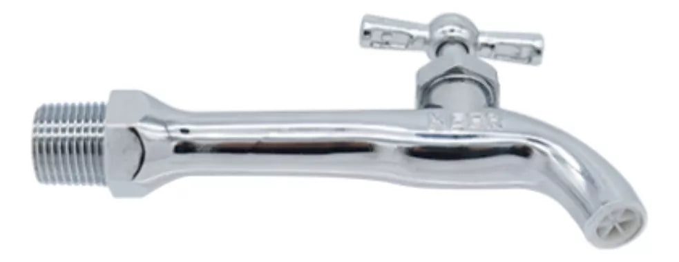 Llave Cromada Cnx Agua Fregadero Chapeton Color Plateado