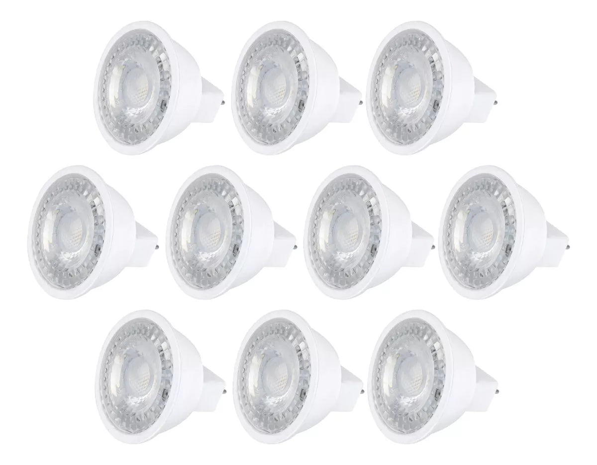 Foco Led Aksi Mr16 Gu5.3 55w 7w Luz Blanca 127v Pack 10