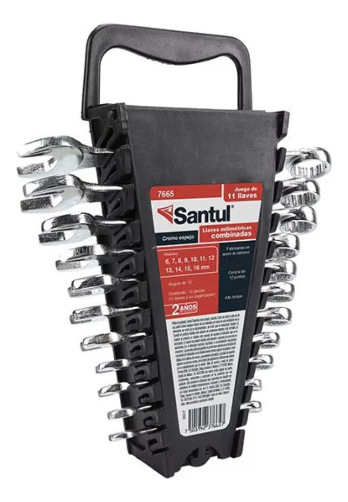 11pzs Llaves Combinadas Santul Milimétricas 6-16mm Acero