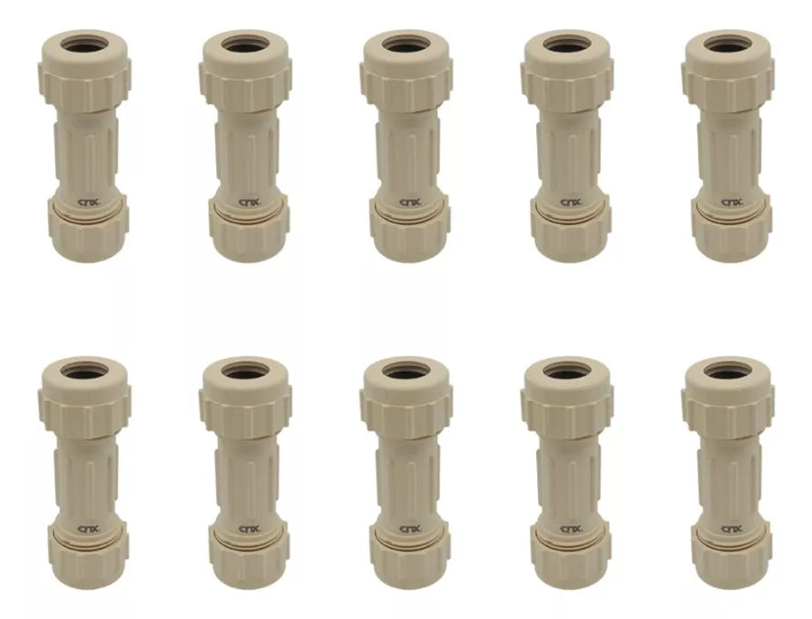 10 Piezas Cople Reparacion Cnx Cpvc 1/2'' Resistente