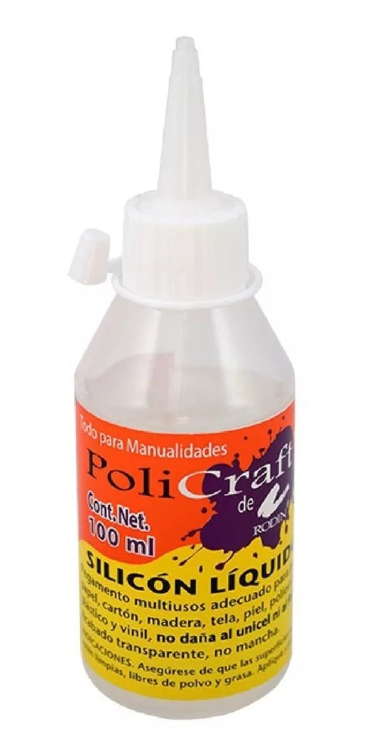 Silicón Liquido Policraft 100ml Manualidades Pegamento