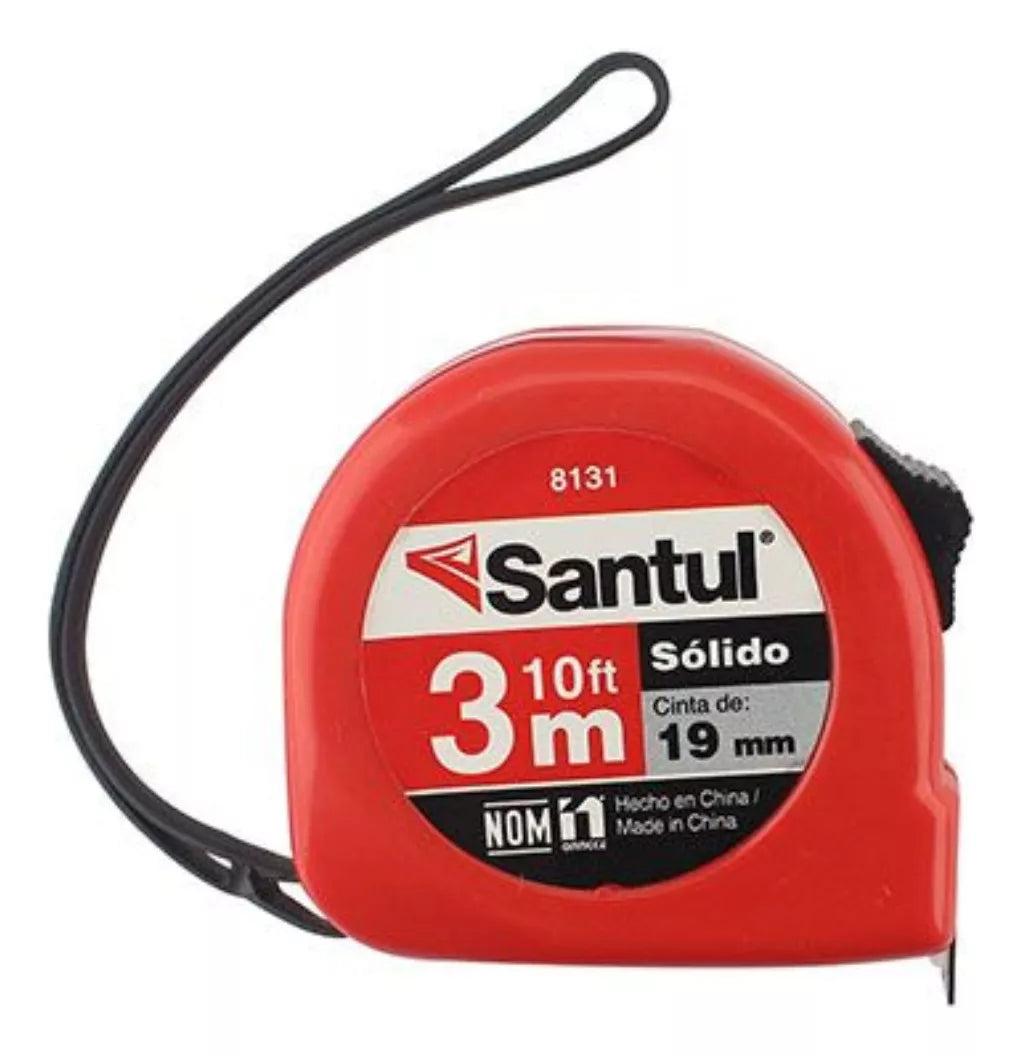 Flexómetro Sólido 3m X 16mm Santul Carcasa Abs Medición