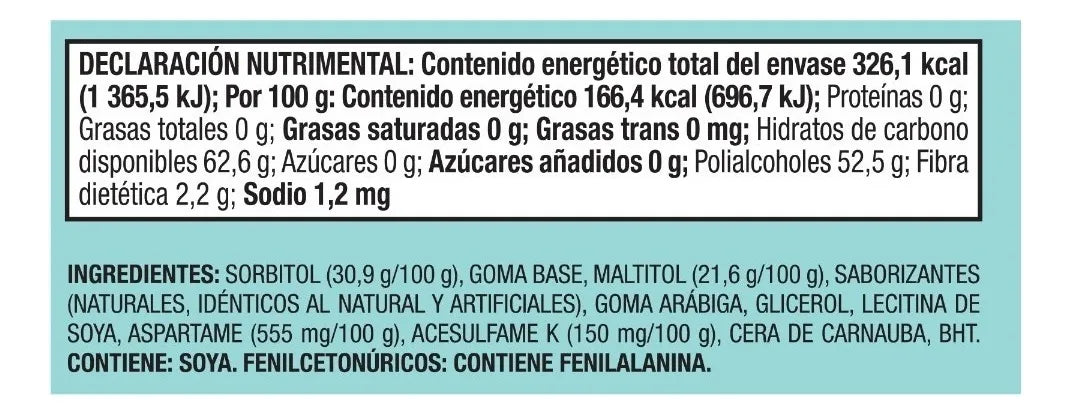 Orbit Polar Mint Chicles de menta Sin Azúcar Caja 40 piezas