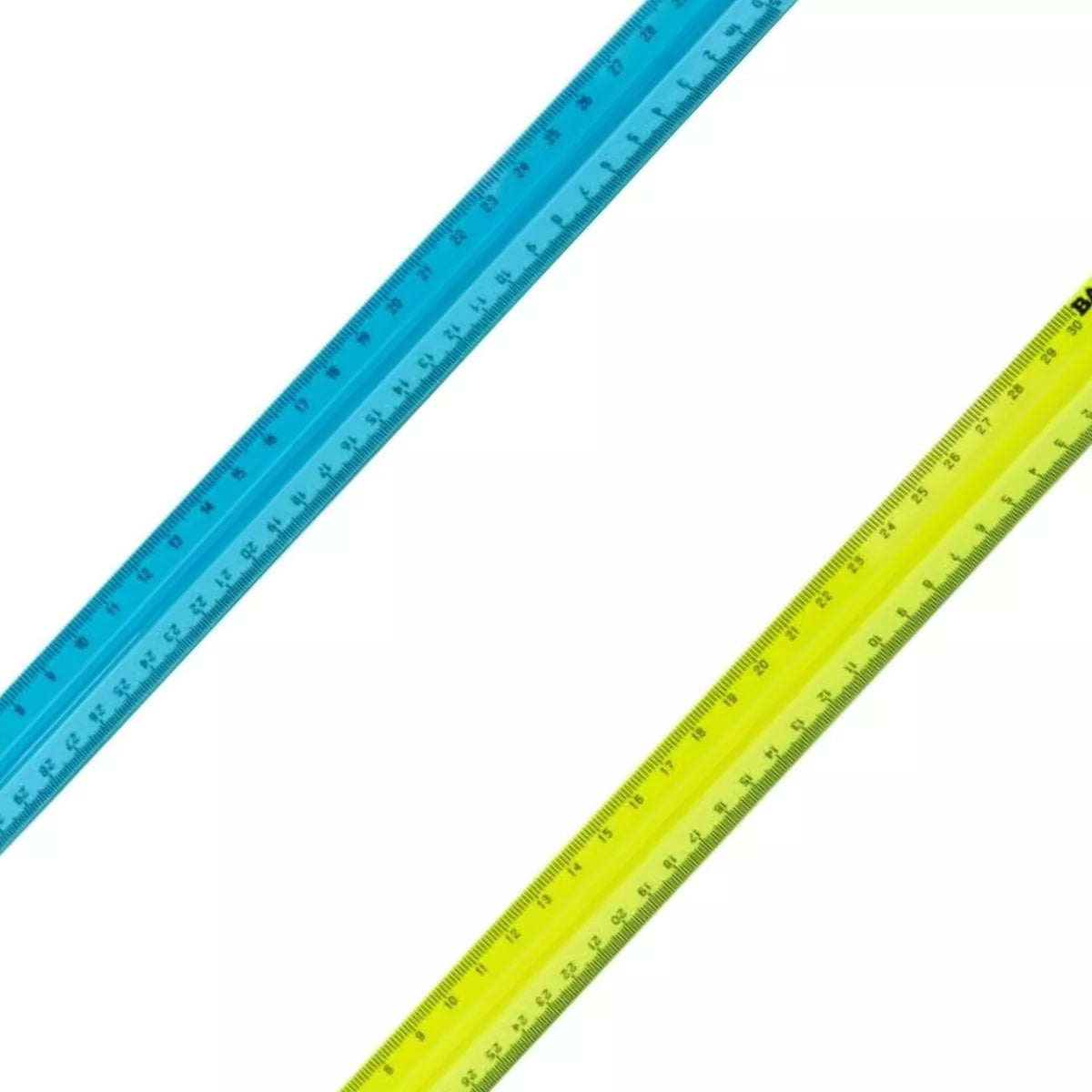 Escalimetro Triangular Baco Plástico 30cm Escolar 6 Escalas