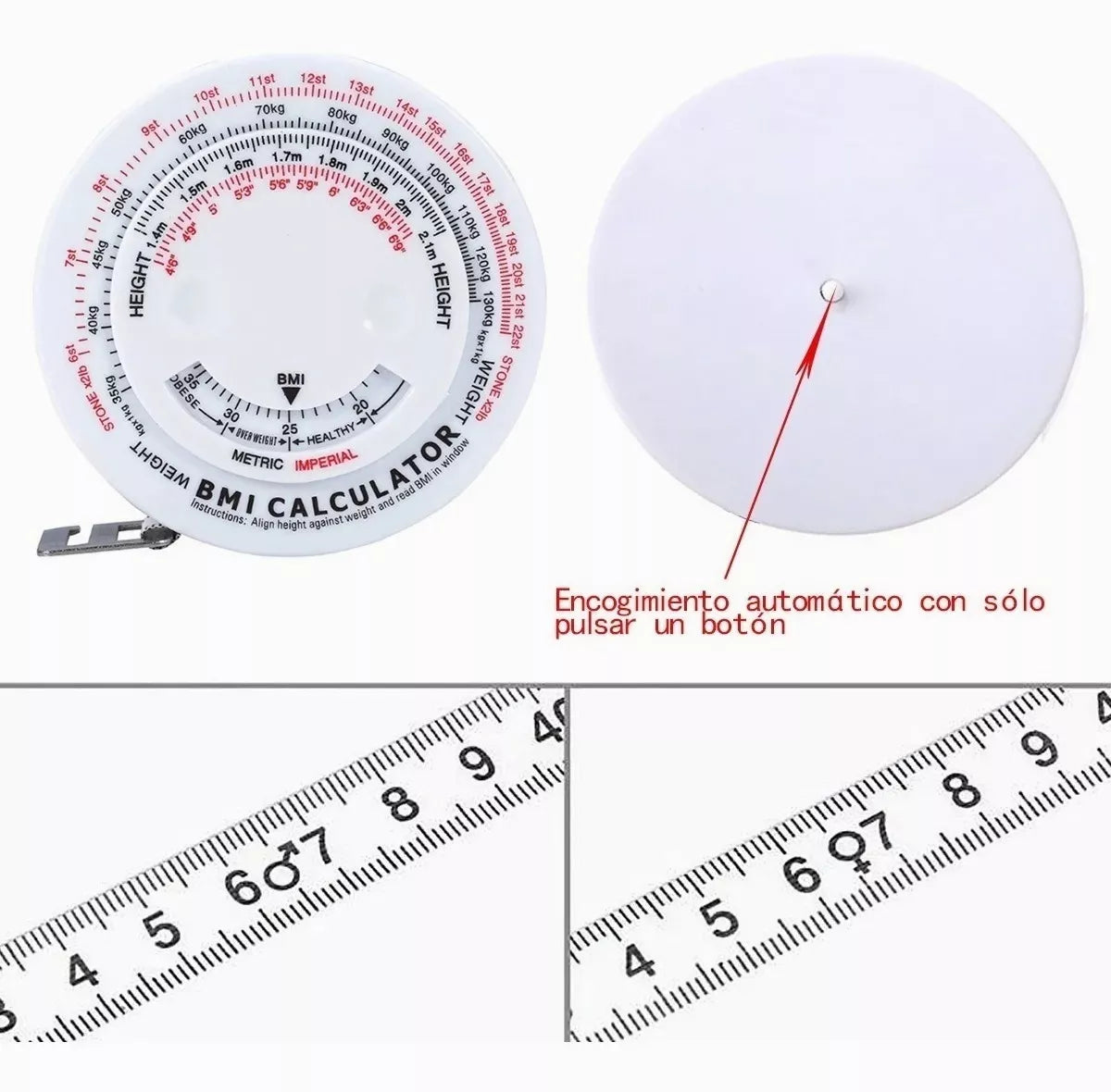 Cinta Métrica Cuerpo Índice De Masa Corporal