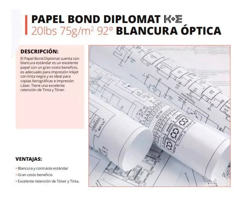 Papel Bond Kronaline Ink-jet Diplomat Ke505 Ploter Rollo