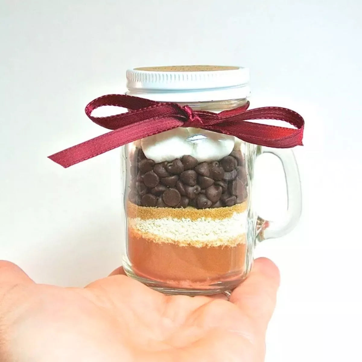 12 Mason Jars 4oz Mini Con Asa Frasco Tarro Vaso Tapa Popote