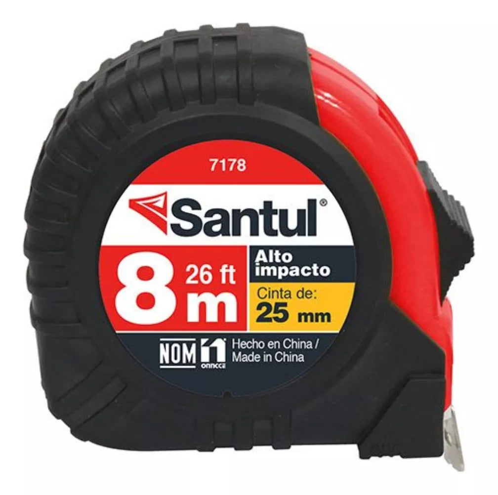 Flexómetro Alto Impacto Santul 8m X 25mm Medición